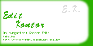 edit kontor business card